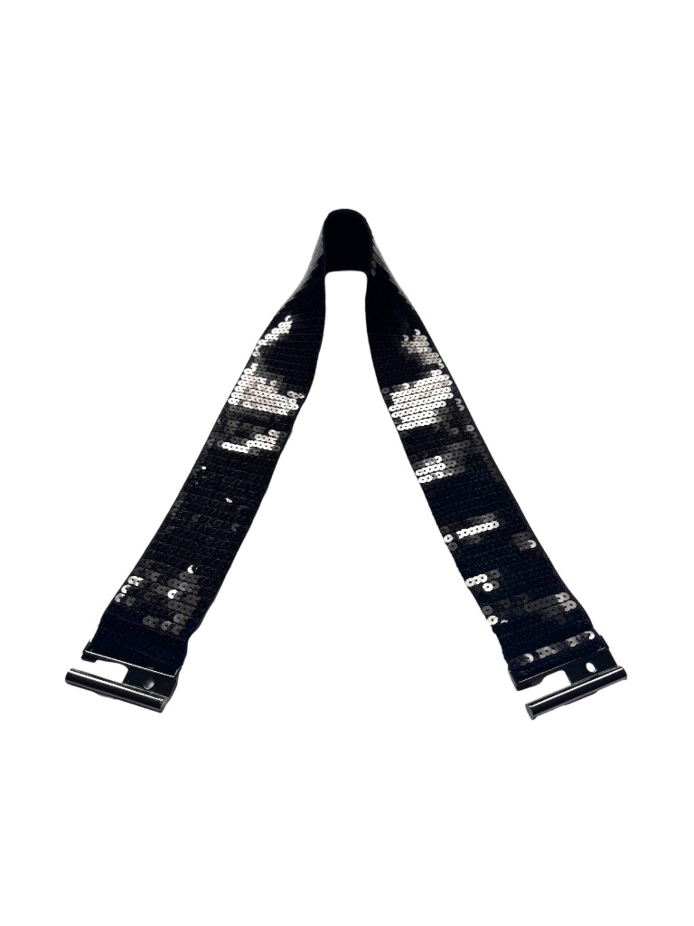 Black Sequin Stretchy Elastic Waist Belt
